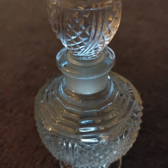 VINTAGE ADAM GLASS/  CRYSTAL EMPTY PERFUME BOTTLE,  MADE IN  ITALY! - Picture 8 of 14